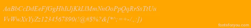 AngsanaNewItalic Font – Pink Fonts on Orange Background