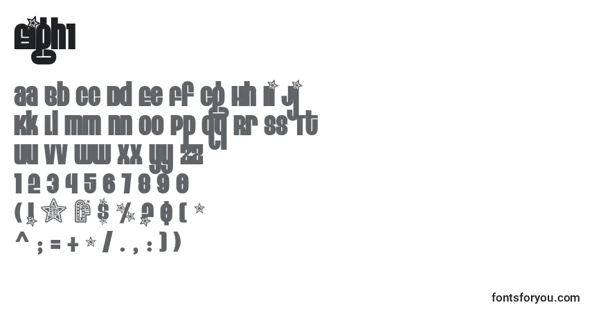 Eigh1フォント–アルファベット、数字、特殊文字