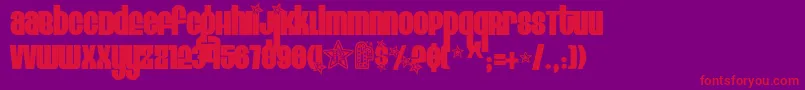Eigh1 Font – Red Fonts on Purple Background