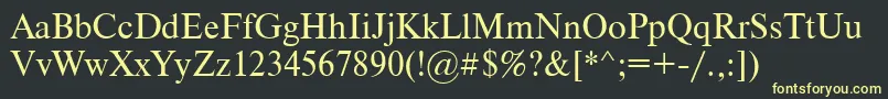 Tensec Font – Yellow Fonts on Black Background