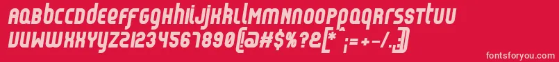 ReflexBlackItalic Font – Pink Fonts on Red Background
