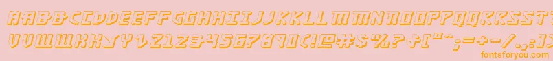 Khazad3Dei Font – Orange Fonts on Pink Background