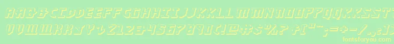 Khazad3Dei Font – Yellow Fonts on Green Background