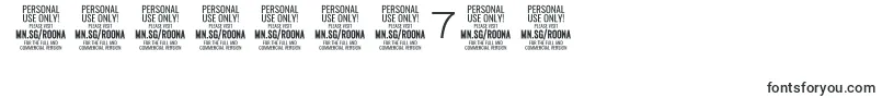 フォントRoonasansliPersonalUse – 数字と数値のためのフォント
