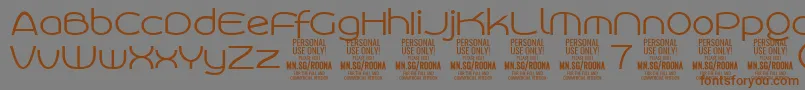 RoonasansliPersonalUse Font – Brown Fonts on Gray Background