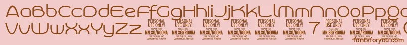 fuente RoonasansliPersonalUse – Fuentes Marrones Sobre Fondo Rosa