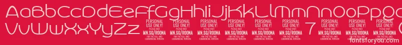 RoonasansliPersonalUse Font – Pink Fonts on Red Background