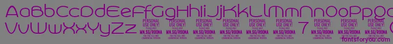 fuente RoonasansliPersonalUse – Fuentes Moradas Sobre Fondo Gris