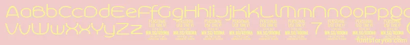 RoonasansliPersonalUse Font – Yellow Fonts on Pink Background
