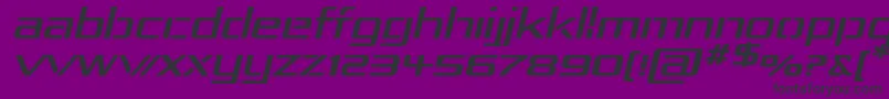 RepublikaIvExpItalic Font – Black Fonts on Purple Background