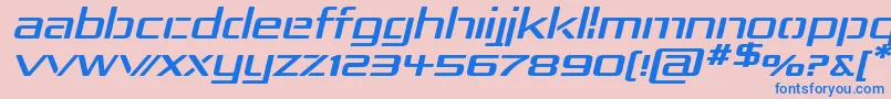 RepublikaIvExpItalic Font – Blue Fonts on Pink Background