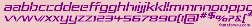 RepublikaIvExpItalic Font – Purple Fonts on Pink Background