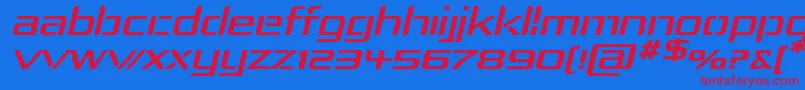 Шрифт RepublikaIvExpItalic – красные шрифты на синем фоне