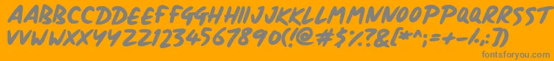 Signboard Font – Gray Fonts on Orange Background