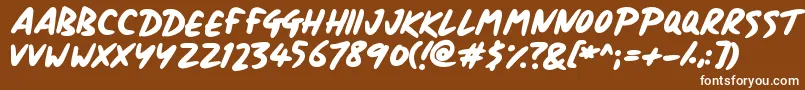 フォントSignboard – 茶色の背景に白い文字