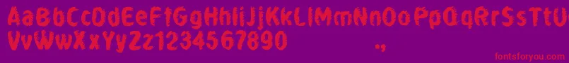 WhirlCyrillic Font – Red Fonts on Purple Background