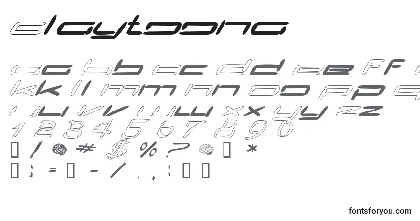 Schriftart Claytoona – Alphabet, Zahlen, spezielle Symbole
