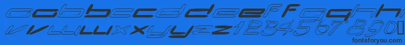 Claytoona-fontti – mustat fontit sinisellä taustalla