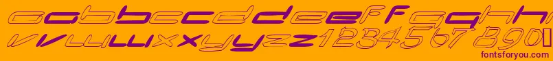 Claytoona Font – Purple Fonts on Orange Background