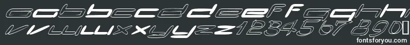 Claytoona-fontti – valkoiset fontit mustalla taustalla