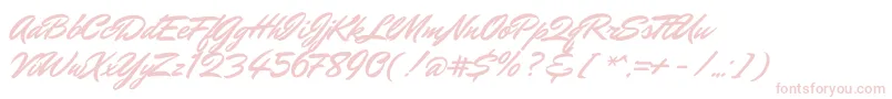 MrdafoeRegular Font – Pink Fonts on White Background