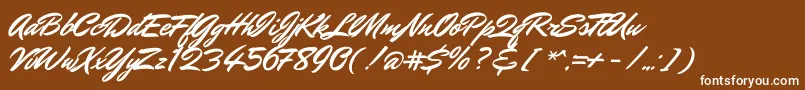 MrdafoeRegular Font – White Fonts on Brown Background