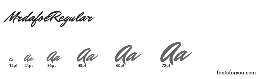 MrdafoeRegular Font Sizes