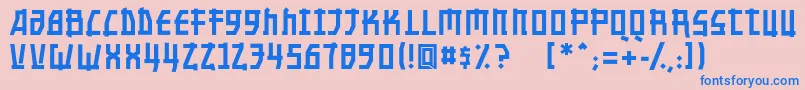 Nippontoon Font – Blue Fonts on Pink Background