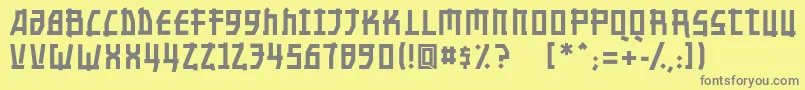 Nippontoon Font – Gray Fonts on Yellow Background