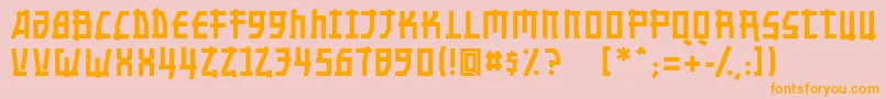 Nippontoon Font – Orange Fonts on Pink Background