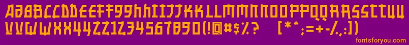 Nippontoon Font – Orange Fonts on Purple Background