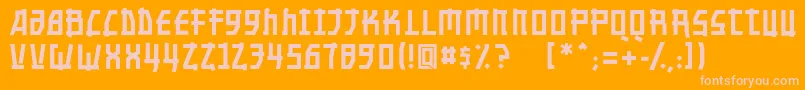 Nippontoon Font – Pink Fonts on Orange Background