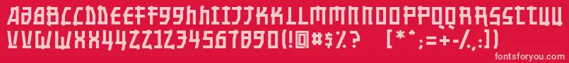Nippontoon Font – Pink Fonts on Red Background