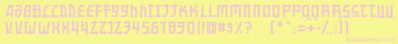 Nippontoon Font – Pink Fonts on Yellow Background