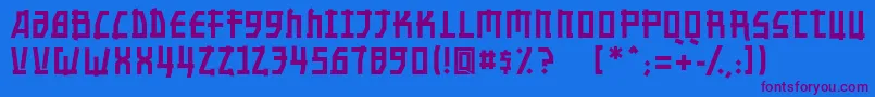 Nippontoon Font – Purple Fonts on Blue Background