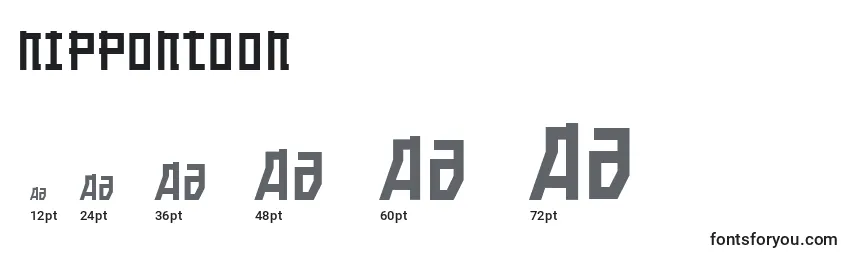 Размеры шрифта Nippontoon