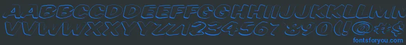 Vtcsupermarketsaleopendisplay Font – Blue Fonts on Black Background