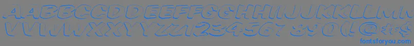 フォントVtcsupermarketsaleopendisplay – 灰色の背景に青い文字