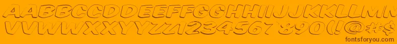 Vtcsupermarketsaleopendisplay-Schriftart – Braune Schriften auf orangefarbenem Hintergrund