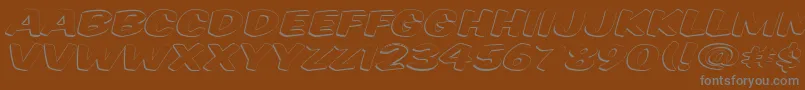 Vtcsupermarketsaleopendisplay-Schriftart – Graue Schriften auf braunem Hintergrund