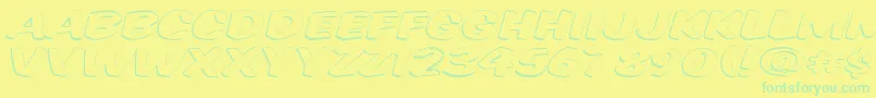 Vtcsupermarketsaleopendisplay Font – Green Fonts on Yellow Background
