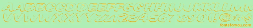 Vtcsupermarketsaleopendisplay Font – Orange Fonts on Green Background
