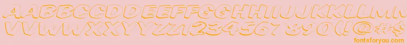 Vtcsupermarketsaleopendisplay-Schriftart – Orangefarbene Schriften auf rosa Hintergrund