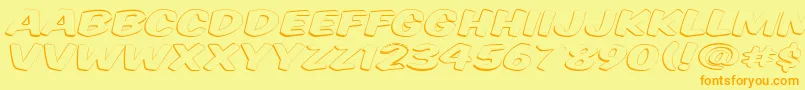 Vtcsupermarketsaleopendisplay Font – Orange Fonts on Yellow Background