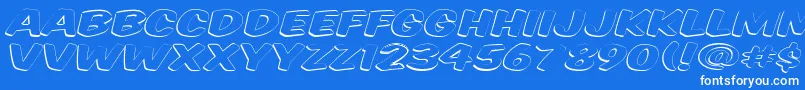 Vtcsupermarketsaleopendisplay Font – White Fonts on Blue Background