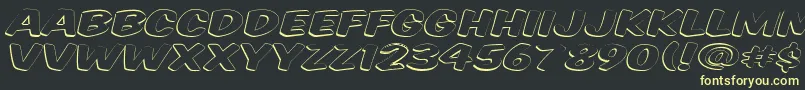 Vtcsupermarketsaleopendisplay Font – Yellow Fonts on Black Background