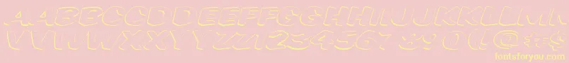 Vtcsupermarketsaleopendisplay Font – Yellow Fonts on Pink Background