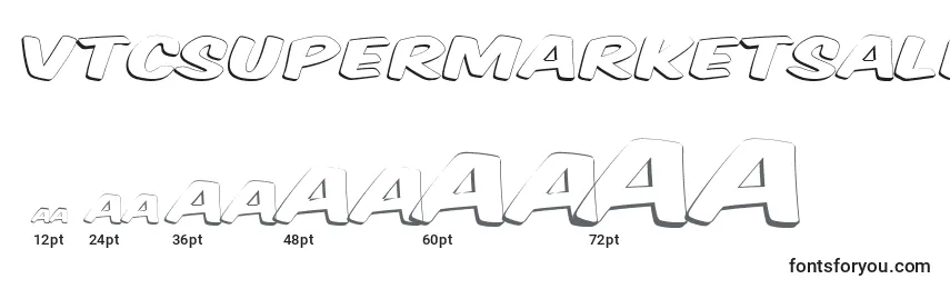 Größen der Schriftart Vtcsupermarketsaleopendisplay