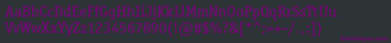 Шрифт OfficinaSerifItcTtBook – фиолетовые шрифты на чёрном фоне