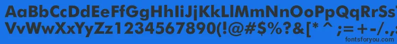 JensenBlack Font – Black Fonts on Blue Background